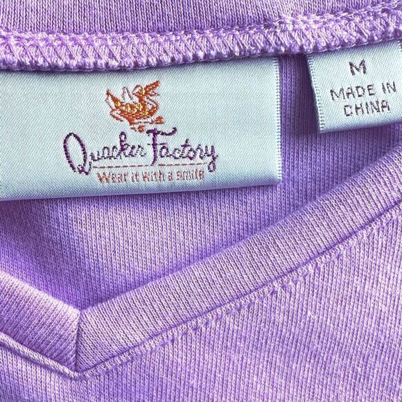 Quacker Factory Pink V-Neck Butterfly Sequin Top - Picture 3 of 5